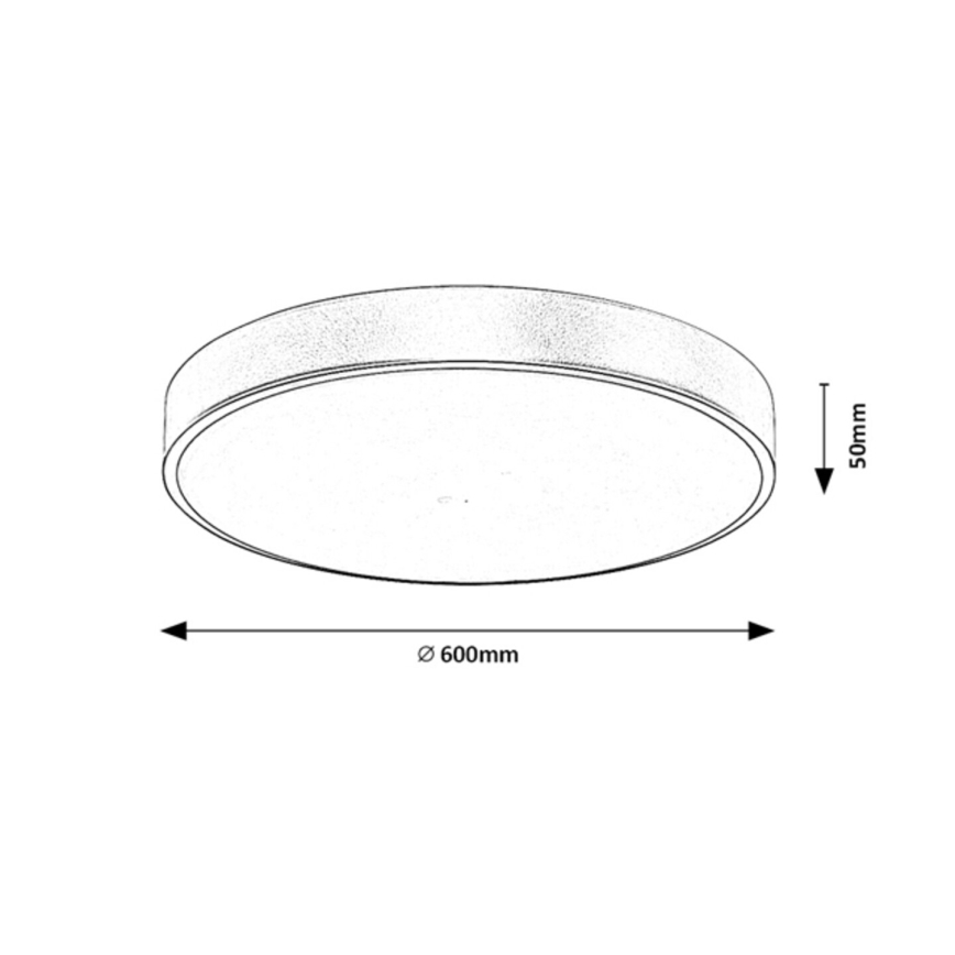 Rabalux - Lámpara de techo LED regulable LED/60W/230V 3000-6000K + control remoto diámetro 60 cm