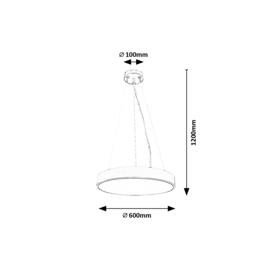 Rabalux - Lámpara de araña LED regulable LED/60W/230V plata 3000-6000K + mando a distancia