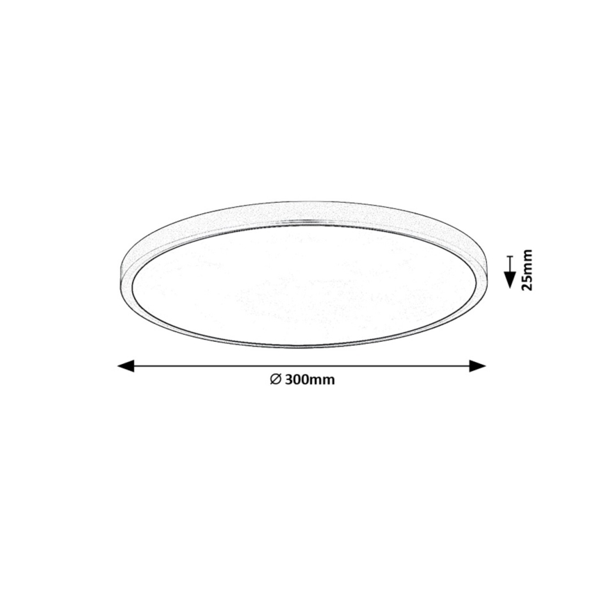 Rabalux - Plafón LED LED/24W/230V 4000K diá. 30 cm negro