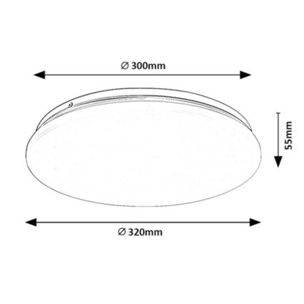 Rabalux - Lámpara de techo LED 18W/230V 3000K Ø 32 cm