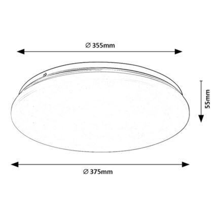 Rabalux - Plafón LED 24W/230V 3000K, Ø 37,5 cm