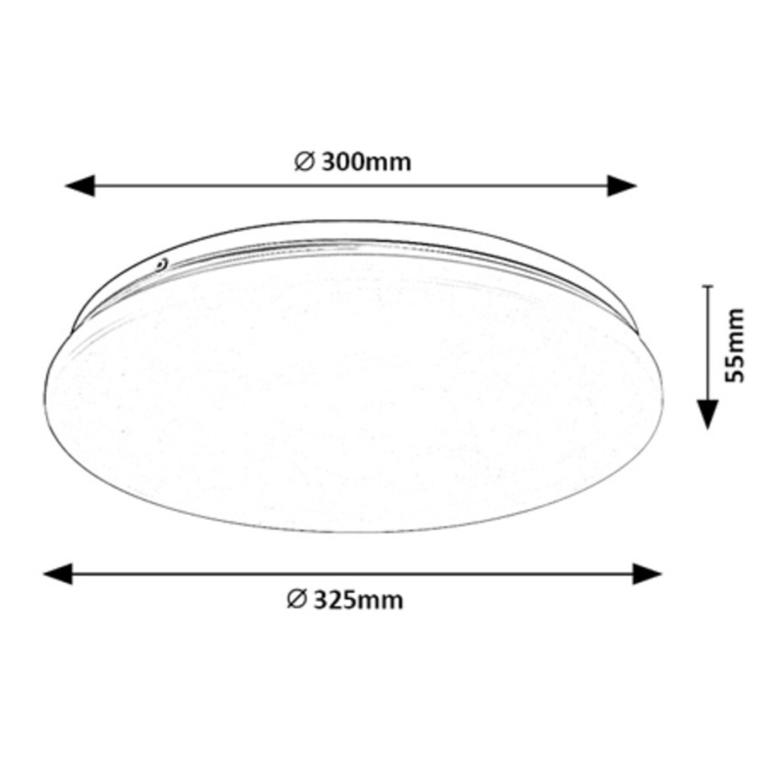 Rabalux - Plafón LED, 18 W, 230 V, 4000 K, Ø 32 cm