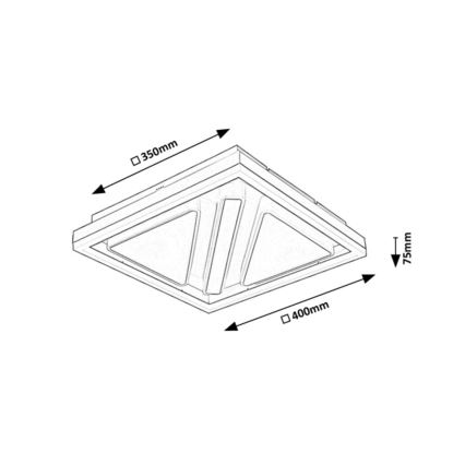 Rabalux - Plafón LED regulable 73W/230V 40x40 cm + mando a distancia