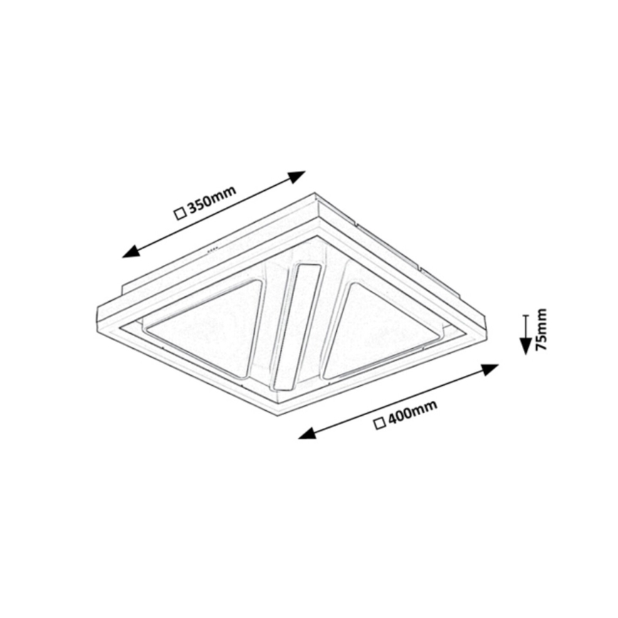 Rabalux - Plafón LED regulable 73W/230V 40x40 cm + mando a distancia