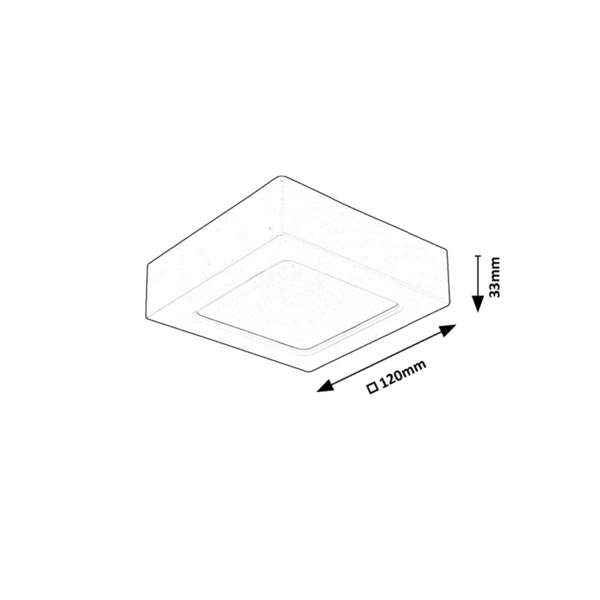 Rabalux - Plafón LED LED/7W/230V 4000K 12x12 cm blanco