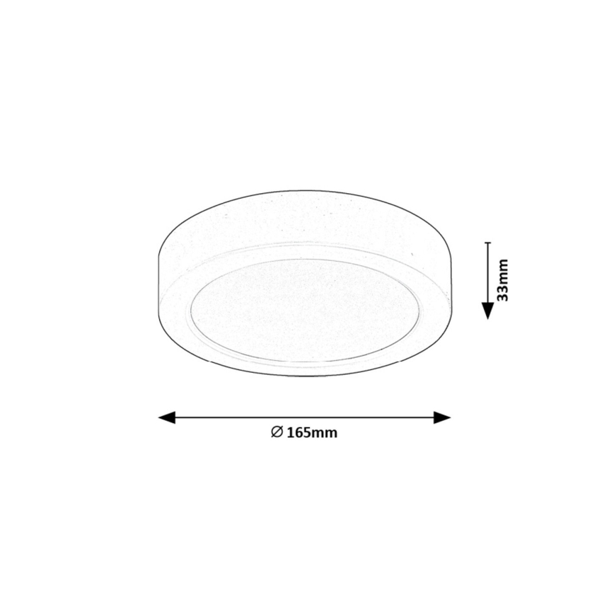 Rabalux - Plafón LED LED/15W/230V 4000K diá. 16 cm negro