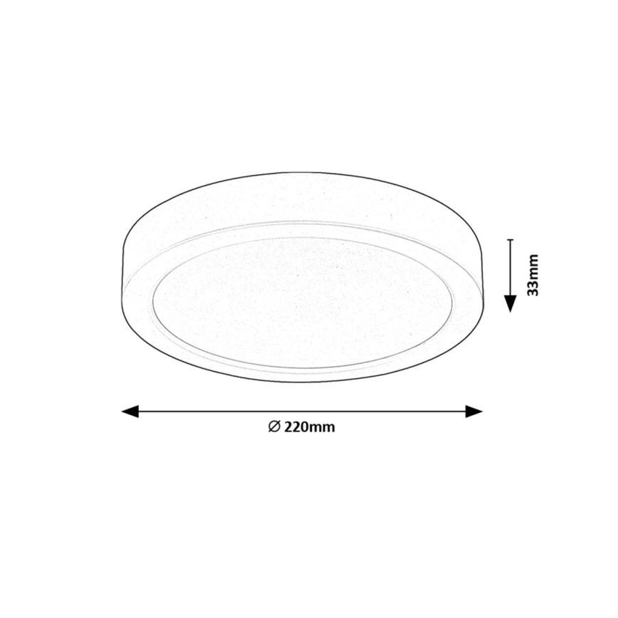 Rabalux - Plafón LED LED/24W/230V 4000K diá. 22 cm negro