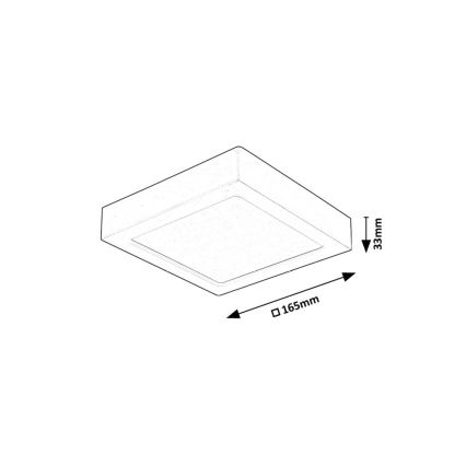 Rabalux - Plafón LED LED/15W/230V 3000K 16x16 cm blanco