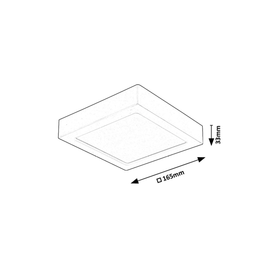 Rabalux - Plafón LED LED/15W/230V 3000K 16x16 cm blanco