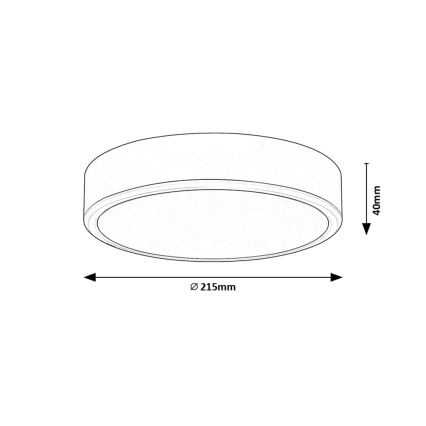 Rabalux - Plafón LED LED/22W/230V 3000/4000/6000K diá. 21 cm negro