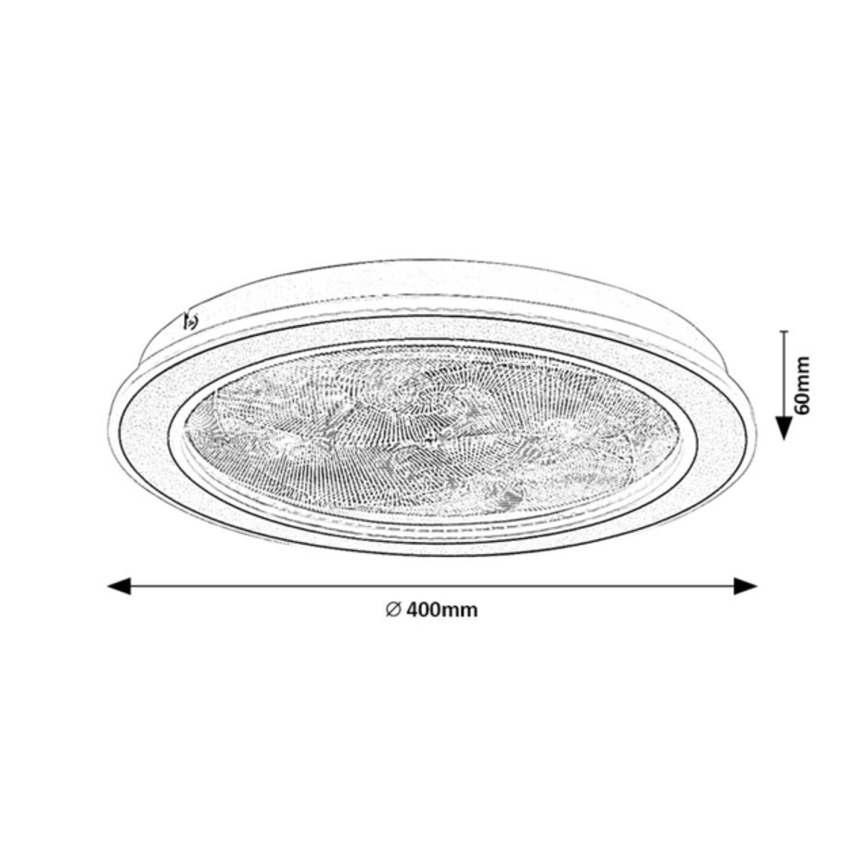 Rabalux - Luminaria de techo LED regulable 24W/230V 3000–6500K Ø 40 cm + mando a distancia
