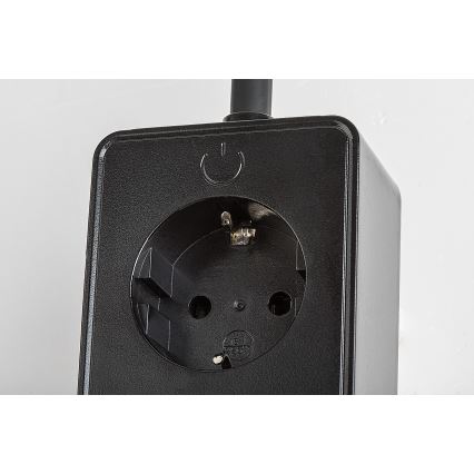 Rabalux - Aplique de pared LED regulable LED/4W/230V con puerto USB para enchufe 3000/4000/6000K negro