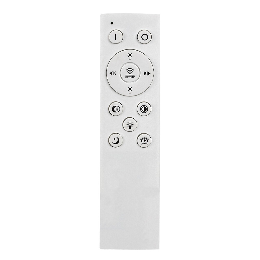 Rabalux - Plafón de techo LED regulable, 60W/230V, 3000/4000/6000K, cromo mate, con mando a distancia, 48x48 cm