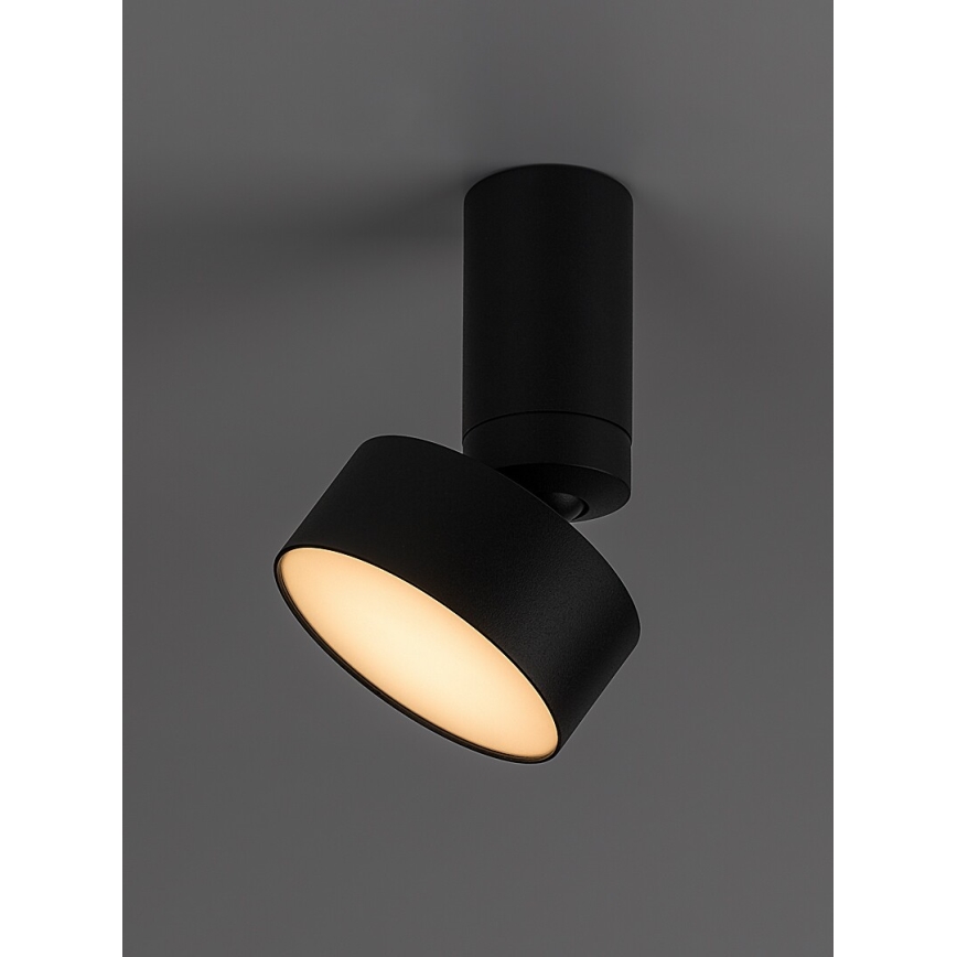 Rabalux - Plafón LED de techo 10 W/230 V 3000 K negro Ø 11 cm