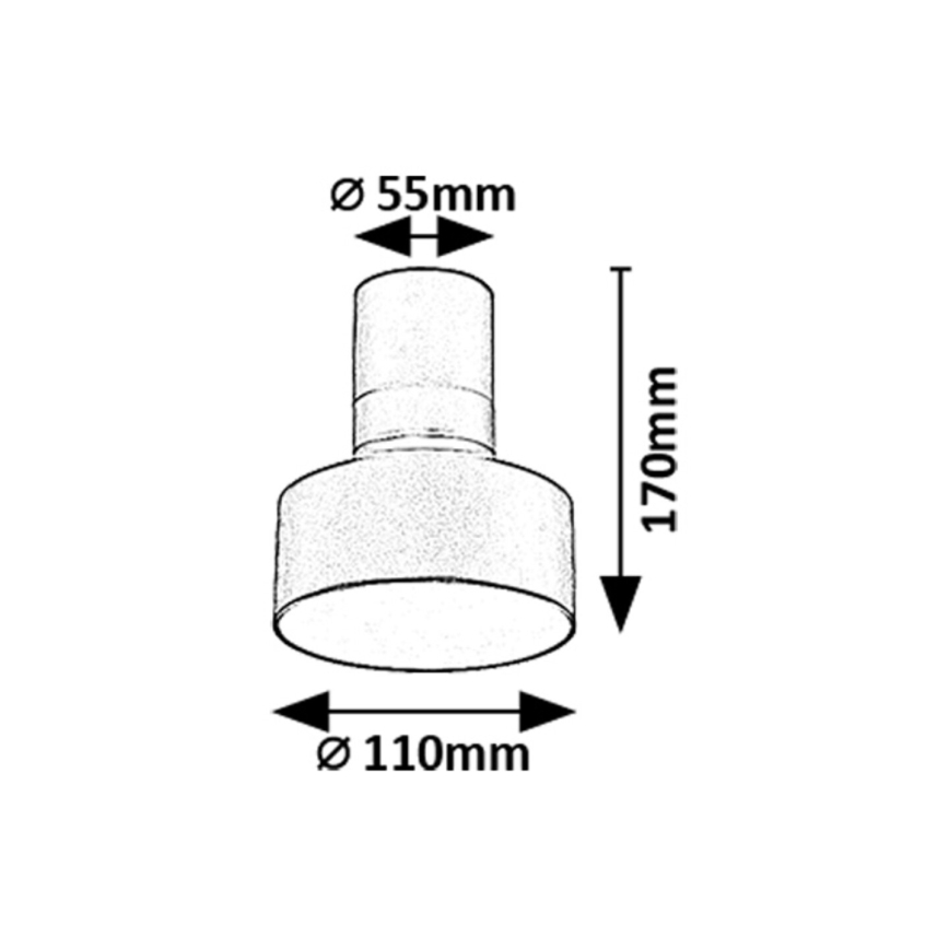 Rabalux - Plafón LED de techo 10 W/230 V 3000 K negro Ø 11 cm