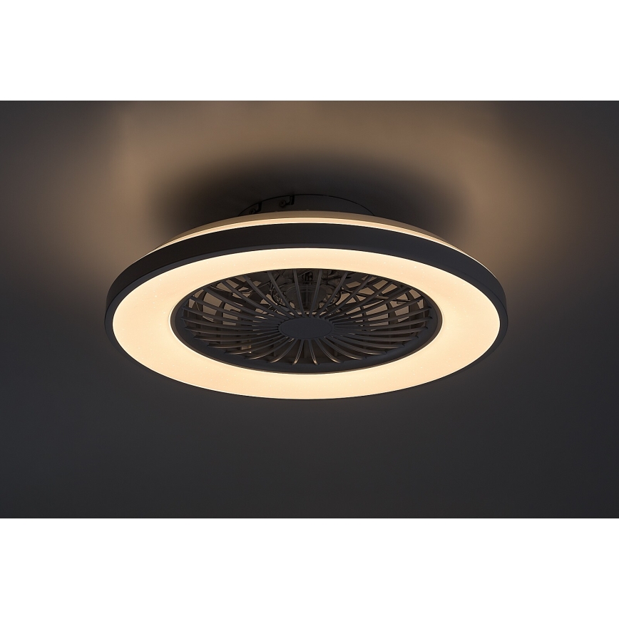 Rabalux - Lámpara de techo LED regulable con ventilador LED/48W/230V 3000-6500K + mando a distancia