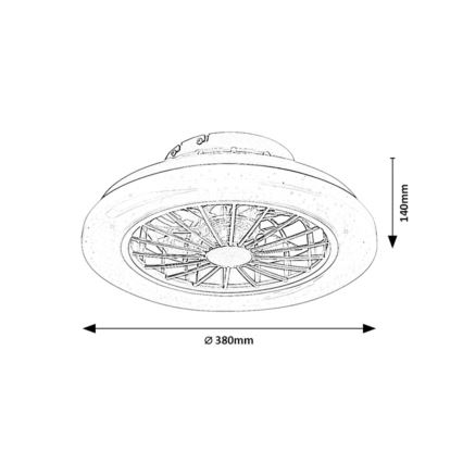 Rabalux - Lámpara de techo LED regulable con ventilador LED/24W/230V 3000-6500K + control remoto