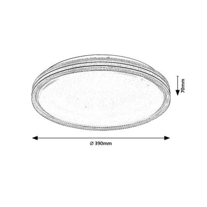 Rabalux - Luminaria de techo LED regulable LED/34W/230V 3000-6500K Ø 39 cm + mando a distancia