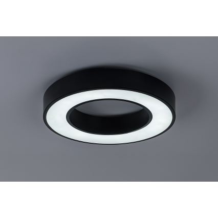 Rabalux - Plafón LED regulable LED/45W/230V 3000-6500K diámetro 60 cm negro + mando a distancia