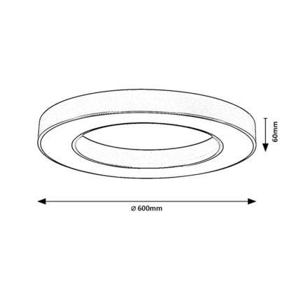 Rabalux - Lámpara de techo LED regulable LED/45W/230V 3000-6500K diámetro 60 cm dorada + mando a distancia