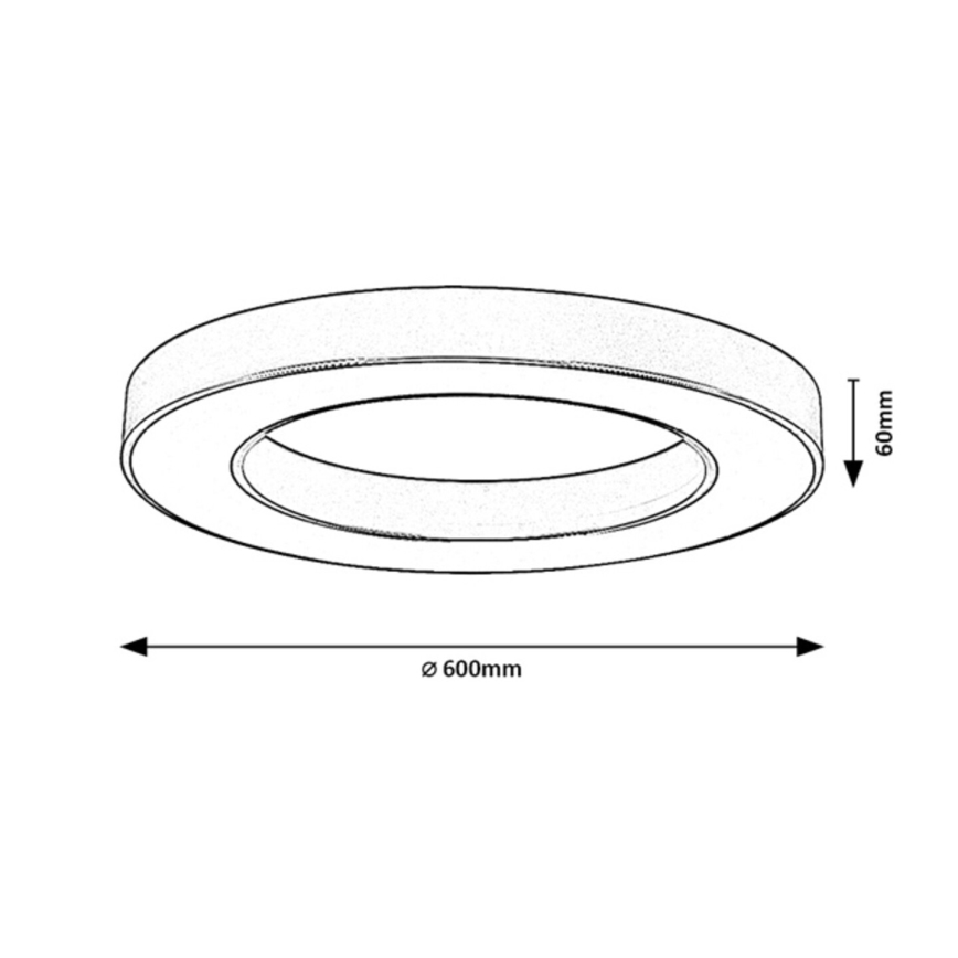 Rabalux - Lámpara de techo LED regulable LED/45W/230V 3000-6500K diámetro 60 cm dorada + mando a distancia