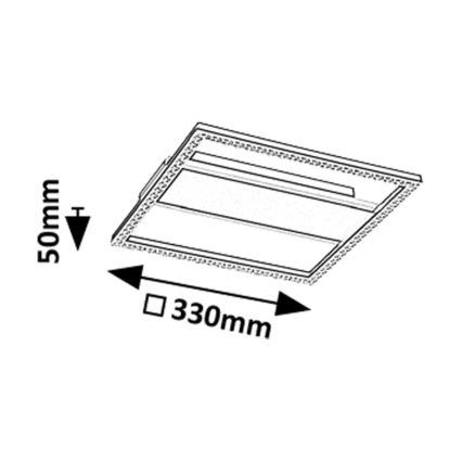 Rabalux - Plafón LED/24W/230V 4000K 33x33 cm