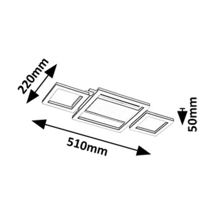 Rabalux - Luminaria de techo LED/24W/230V 4000K 22x51 cm