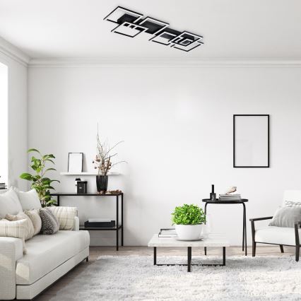 Rabalux - Lámpara de techo LED regulable LED/40W/230V 3000-6500K 33x100 cm negra + mando a distancia