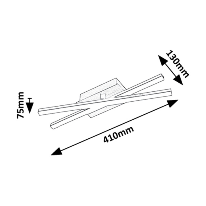 Rabalux - Plafón LED 16W/230V 4000K 13x41 cm