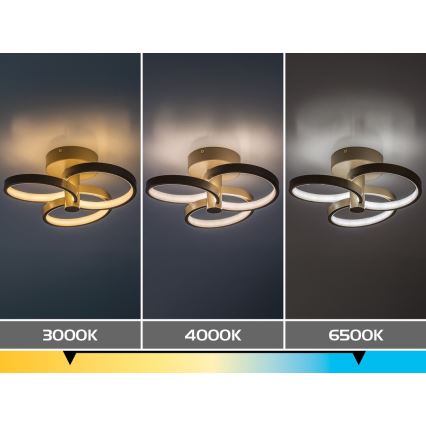 Rabalux - Luminaria de techo LED regulable LED/32W/230V 3000-6500K Ø 31 cm beige + mando a distancia