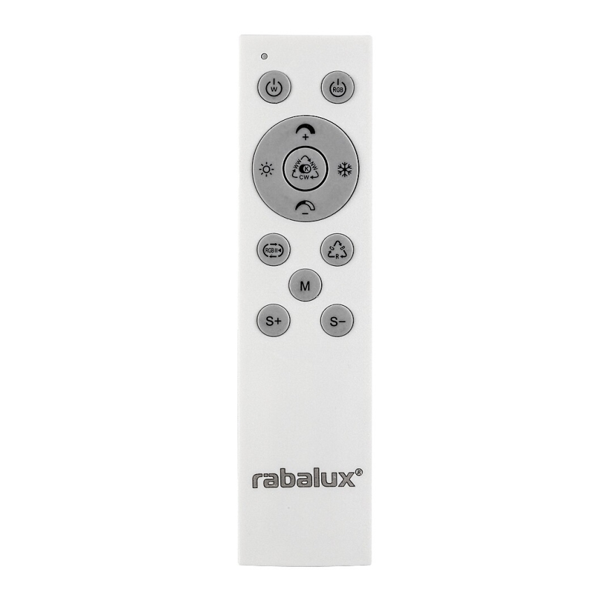 Rabalux - Luminaria de techo LED RGB regulable LED/40W/230V 3000-6500K + control remoto, diámetro 31 cm