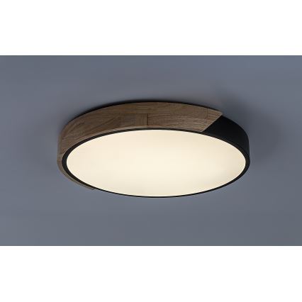 Rabalux - Plafón LED 24W/230V 4000K negro/roble Ø 41 cm