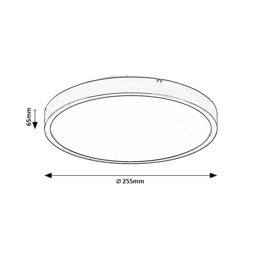 Rabalux - Plafón LED de baño LED/12W/230V 3000/4000/6000K IP44 diá. 25,5 cm blanco