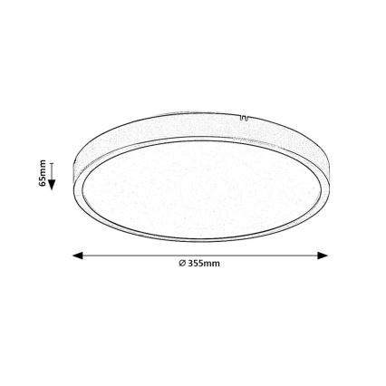 Rabalux - Plafón LED de baño LED/24W/230V 3000/4000/6000K IP44 diá. 35,5 cm blanco