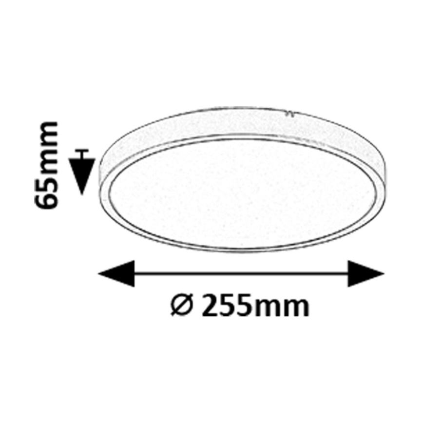Rabalux - Plafón LED de baño LED/12W/230V 3000/4000/6000K IP44 diá. 25,5 cm negro