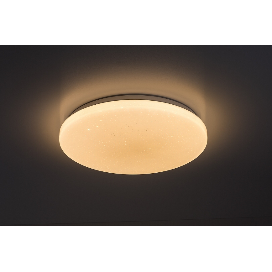Rabalux - Lámpara de techo LED regulable, 12 W, 230 V, 3000-6500 K, diámetro 26 cm + control remoto