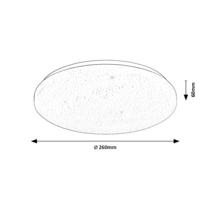 Rabalux - Lámpara de techo LED regulable, 12 W, 230 V, 3000-6500 K, diámetro 26 cm + control remoto