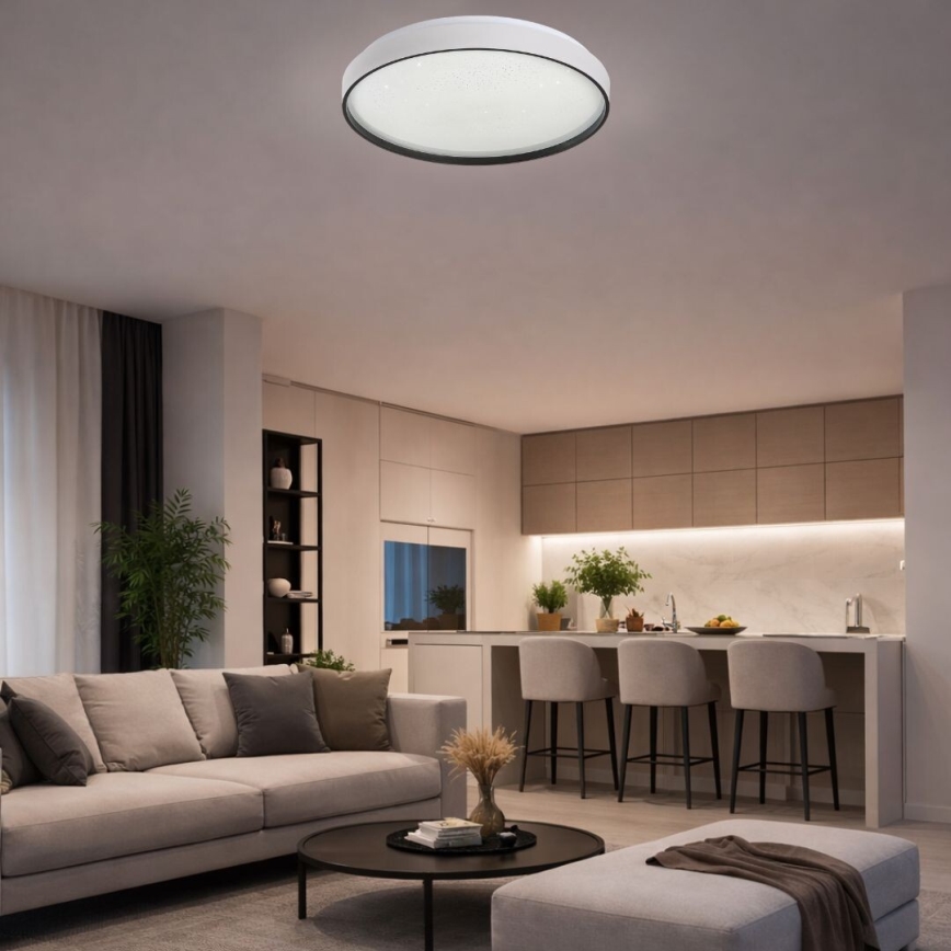Rabalux - Luminaria de techo LED regulable LED/80W/230V 3000-6500K diámetro 77 cm + mando a distancia