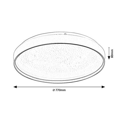 Rabalux - Luminaria de techo LED regulable LED/80W/230V 3000-6500K Ø 77 cm + mando a distancia