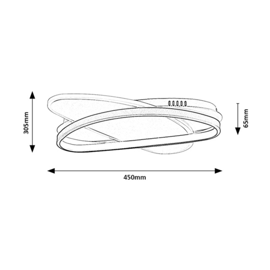 Rabalux - Plafón LED regulable LED/57W/230V 3000-6000K 45x30,5 cm + mando a distancia