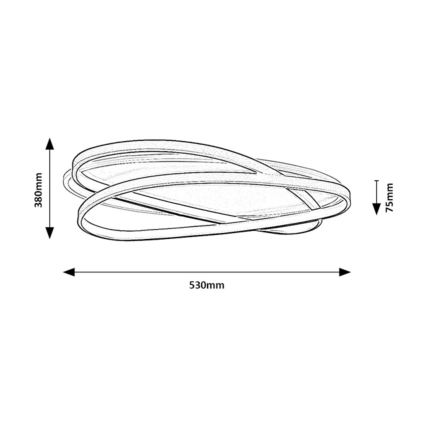 Rabalux - Lámpara de techo LED regulable LED/57W/230V 3000-6000K 53x38 cm + mando a distancia
