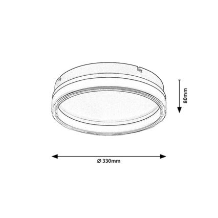 Rabalux - Luminaria de techo LED regulable LED/18W/230V 3000-6500K Ø 33 cm + mando a distancia