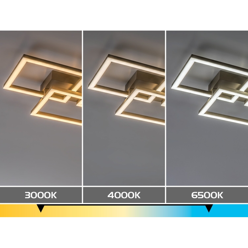 Rabalux - Lámpara de techo LED regulable LED/40W/230V 3000-6500K 33x100 cm beige + mando a distancia