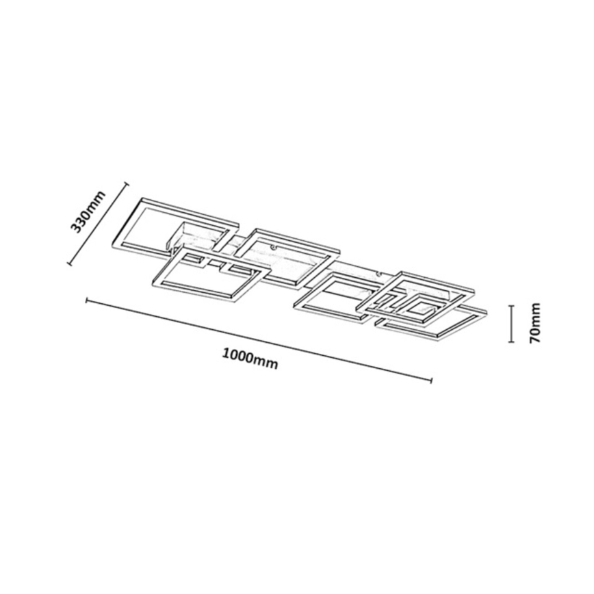 Rabalux - Lámpara de techo LED regulable LED/40W/230V 3000-6500K 33x100 cm beige + mando a distancia