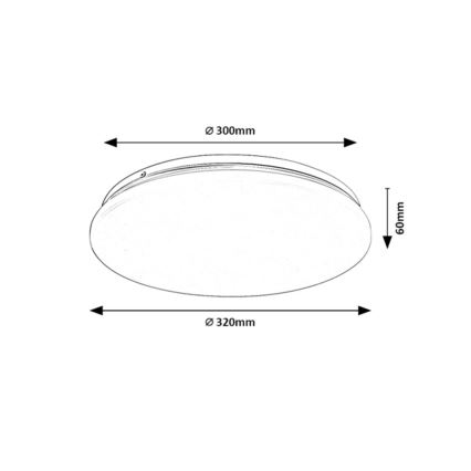 Rabalux - Plafón LED de techo para baño LED/18W/230V IP44 4000K Ø 32 cm