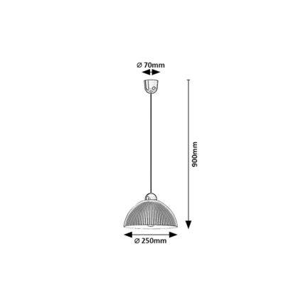 Rabalux - Lámpara colgante con cable 1xE27/60W/230V