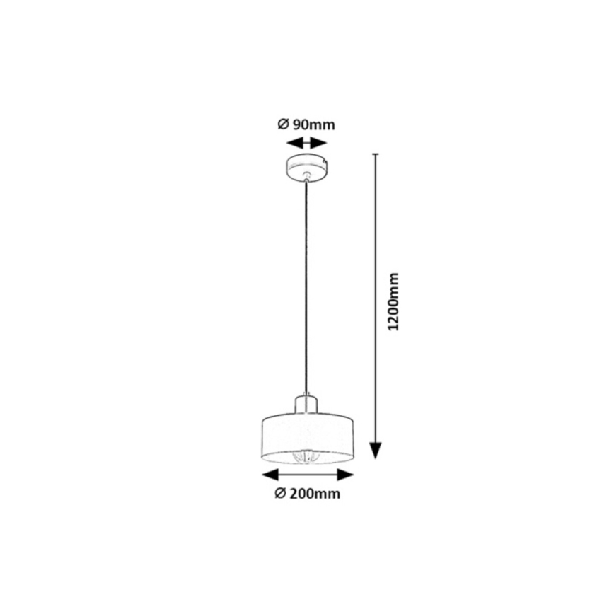 Rabalux - Lámpara colgante con cable 1xE27/25W/230V
