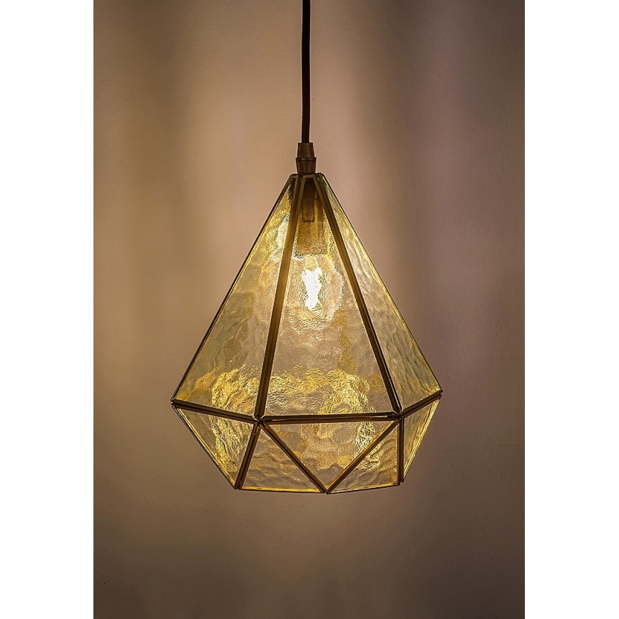 Rabalux - Lámpara de araña de cristal Tiffany en una cadena 1xE14/40W/230V dorado