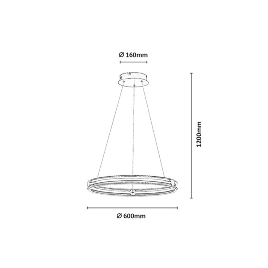 Rabalux - LED Lámpara colgante regulable con cable LED/60W/230V 3000-6500K gris + mando a distancia