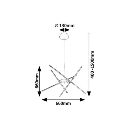Rabalux - Lámpara LED colgante LED/40W/230V 3000K negro